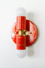 Red & Orange Marbled Small Thalia Sconce