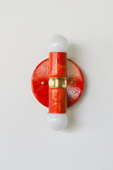 Red & Orange Marbled Small Thalia Sconce