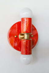 Red & Orange Marbled Small Thalia Sconce