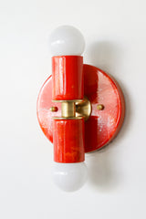 Red & Orange Marbled Small Thalia Sconce