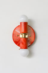 Red & Orange Marbled Small Thalia Sconce