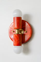 Red & Orange Marbled Small Thalia Sconce