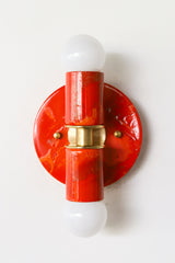 Red & Orange Marbled Small Thalia Sconce