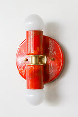 Red & Orange Marbled Small Thalia Sconce