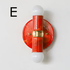 Red & Orange Marbled Small Thalia Sconce