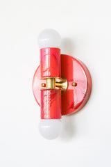 Red & Pink Marbled Small Thalia Sconces