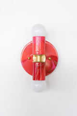 Red & Pink Marbled Small Thalia Sconces