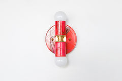 Red & Pink Marbled Small Thalia Sconces