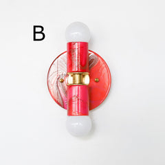 Red & Pink Marbled Small Thalia Sconces