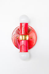 Red & Pink Marbled Small Thalia Sconces