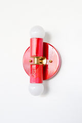 Red & Pink Marbled Small Thalia Sconces