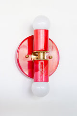 Red & Pink Marbled Small Thalia Sconces