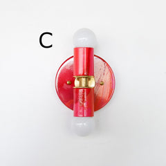 Red & Pink Marbled Small Thalia Sconces