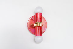 Red & Pink Marbled Small Thalia Sconces