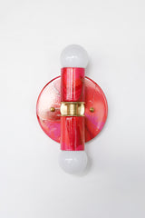 Red & Pink Marbled Small Thalia Sconces