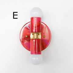 Red & Pink Marbled Small Thalia Sconces