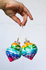 Shimmer Rainbow Painted Ornaments Set