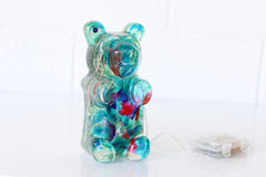 Teal, Purple, Pink Color Drip Nightlight Bear