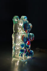 Teal, Purple, Pink Color Drip Nightlight Bear