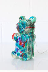 Teal, Purple, Pink Color Drip Nightlight Bear