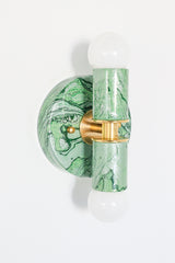 Green Marbled Small Thalia Sconces