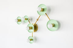 Mint & Brass Virgo Wall sconce light fixture by Sazerac Stitches