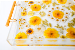 Yellow Floral Kaleidoscope Tray