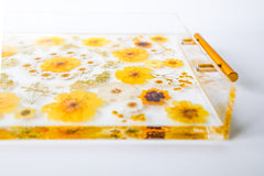 Yellow Floral Kaleidoscope Tray