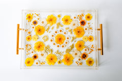 Yellow Floral Kaleidoscope Tray