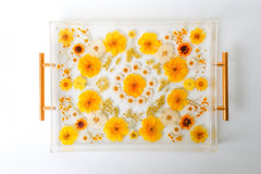 Yellow Floral Kaleidoscope Tray