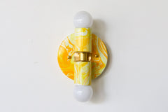 Yellow Marbled Small Thalia Sconce