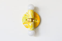 Yellow Marbled Small Thalia Sconce