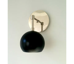 Black and Chrome Loa Sconce modern lighting bathroom sconce sazerac stitches