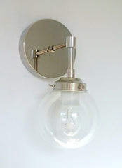 modern chrome bathroom sconce