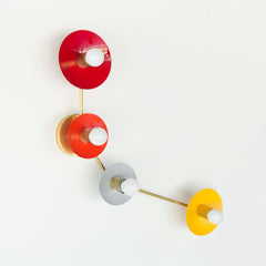 red and orange Aries constellation light fixture for vanity sconce lighting or flushmount ceiling light fixture
