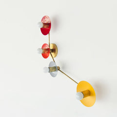 red and orange Aries constellation light fixture for vanity sconce lighting or flushmount ceiling light fixture