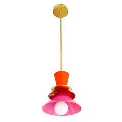 Pink and Red Jetsons style Pendant light