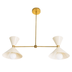 Two-Light Linear Clancy Chandelier