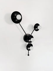 Black Cancer Astrological Wall light or flush mount ceiling light fixture in the shape of the cancer star constellation