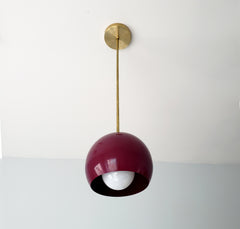 Brass and Black Cherry Modern Pendant light