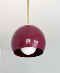 Brass and Black Cherry Modern Pendant light