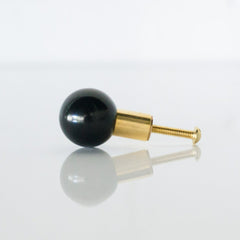 Black and Brass modern cabinet knob made in New Orleans
