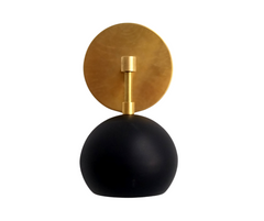 Loa Sconce with Matte Black Shade