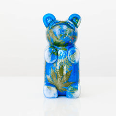 Blue Bear with Leaves