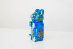 Blue Bear with Leaves