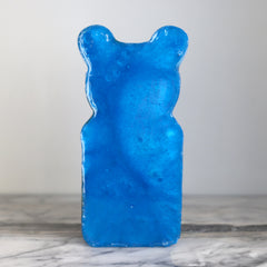 Blue Bear with Leaves