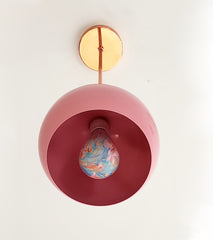 Large Loa Pendant with Blush Pink Shade