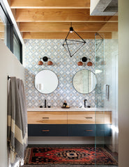 Double Loa Sconce with Terra Cotta Shades