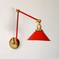 Flame and Brass Adjustable Cone Sconce modern lighting decor