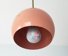 Brass & Coral Large Loa Pendant midcentury modern peach kitchen pendant lights with gold accents
